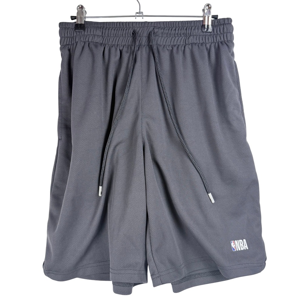 NBA Basketball‎ Shorts Mens M Grey Mesh Drawstring Gorpcore Blockecore Athletic